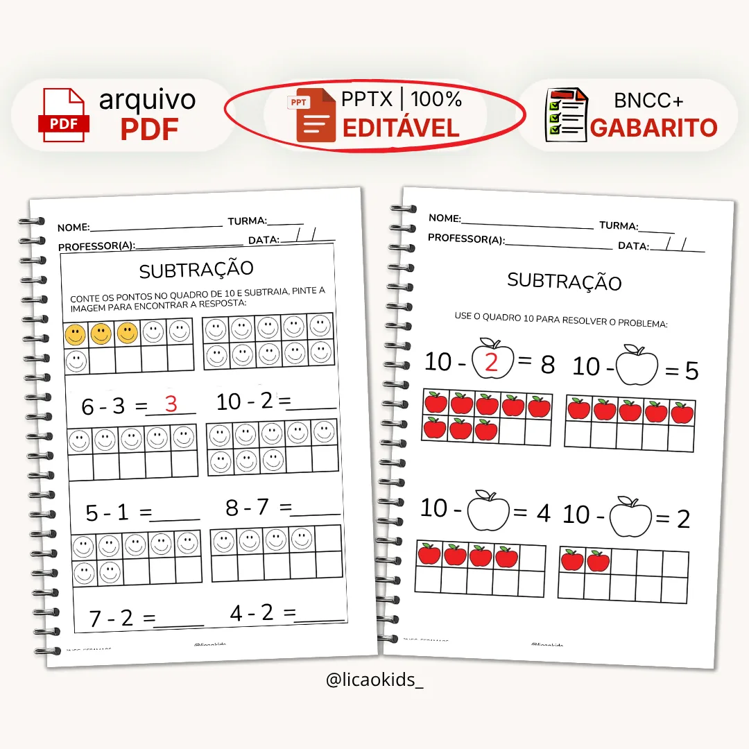 Matemática 4 Operações 1º ao 5º ano Editável - imagem 3