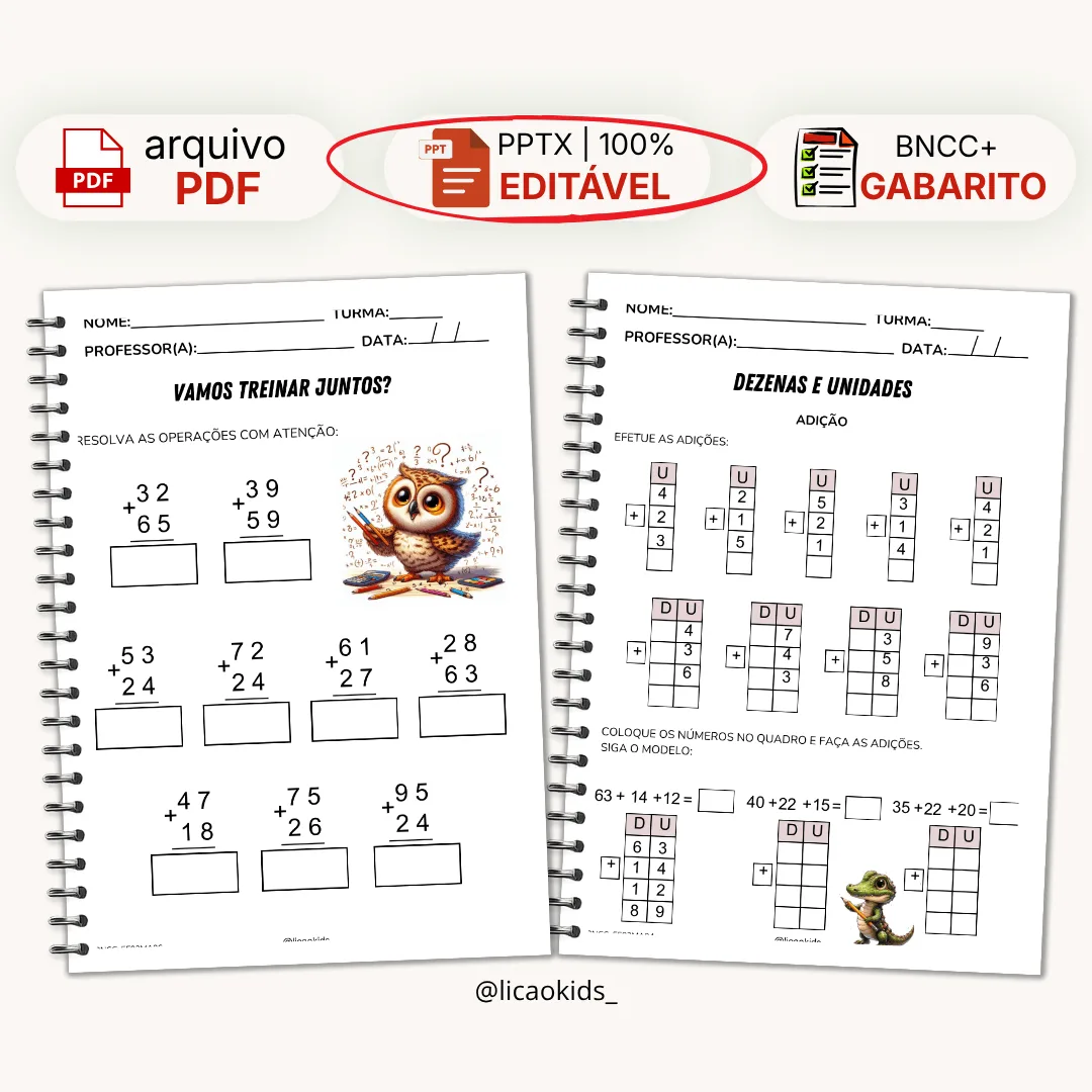 Matemática 4 Operações 1º ao 5º ano Editável - imagem 5