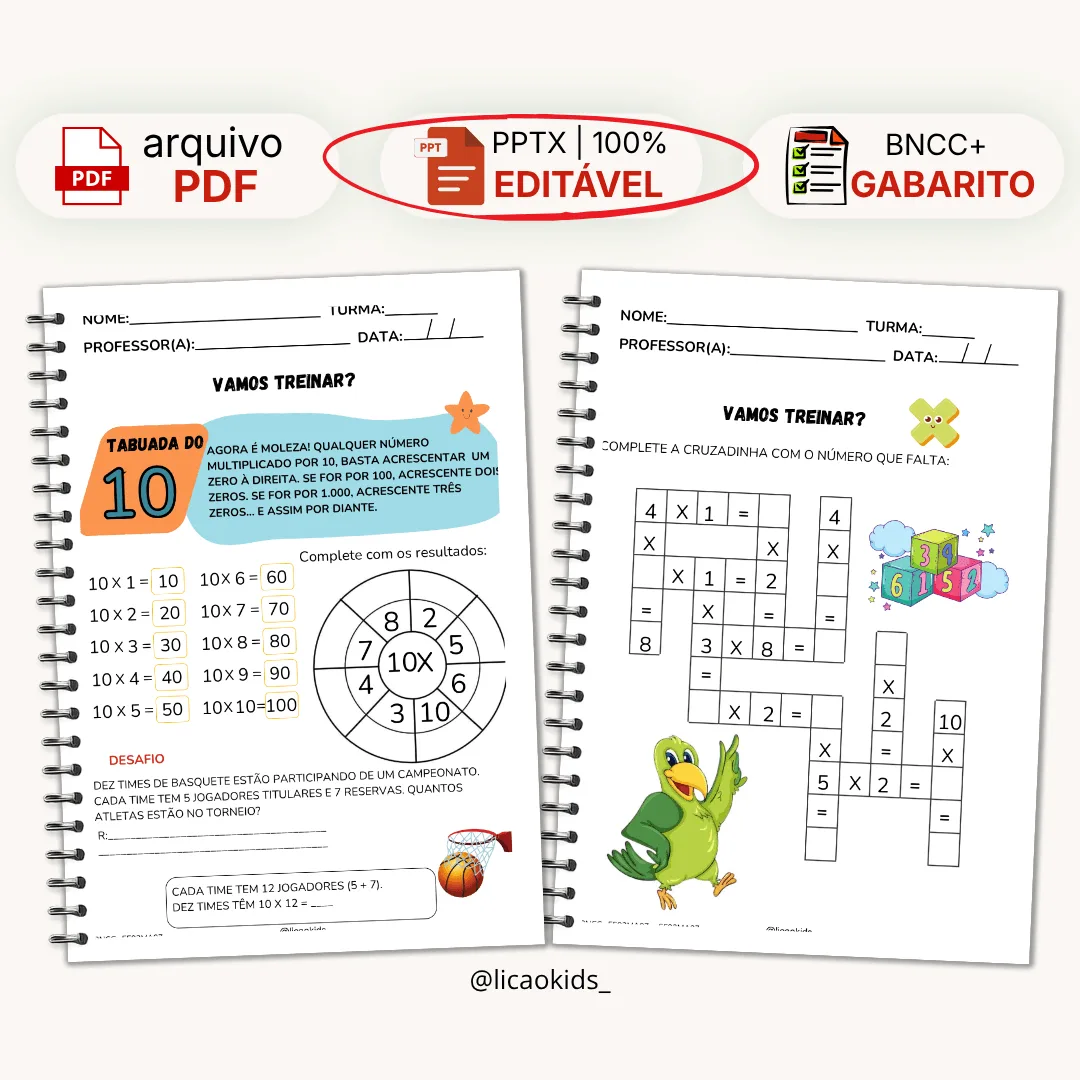 Matemática 4 Operações 1º ao 5º ano Editável - imagem 7