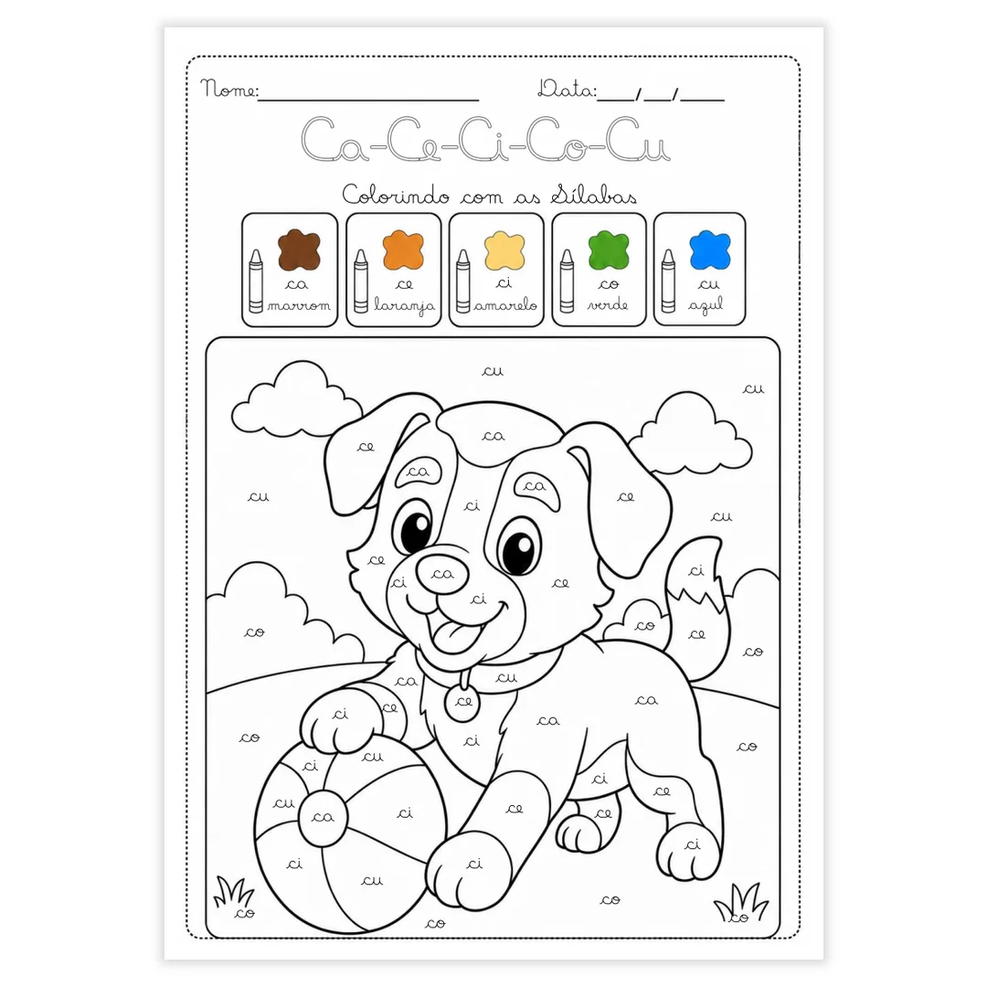 Colorindo com as Sílabas Cursivas - imagem 11